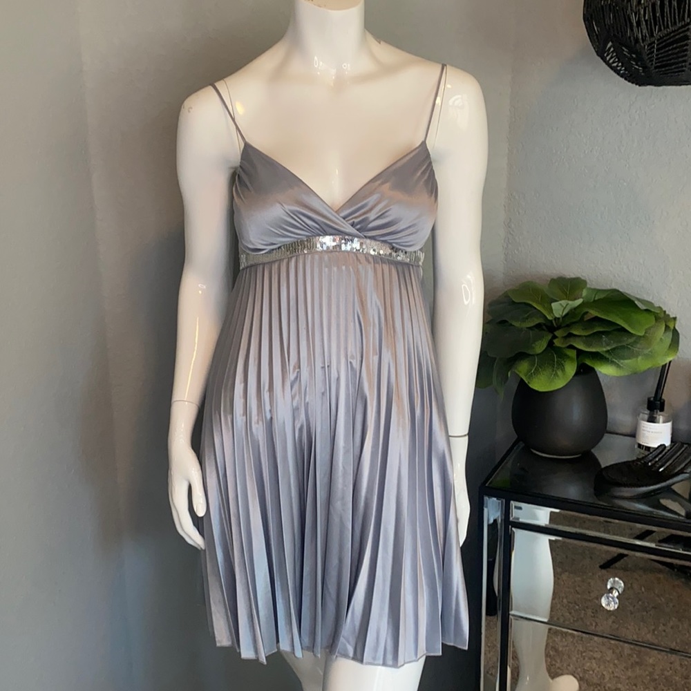 Silver semi-formal dress